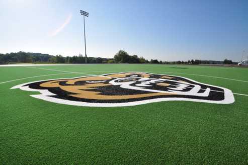 Oakland University logo turf